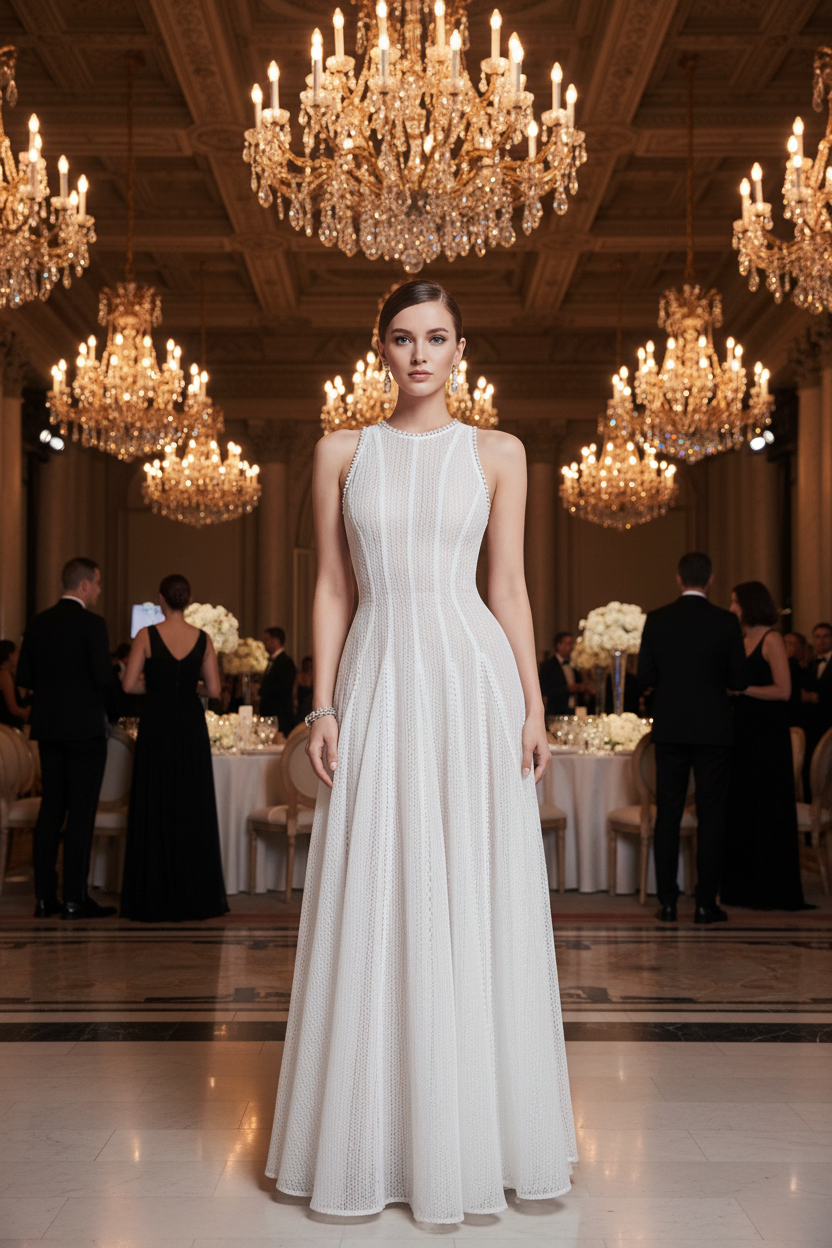 Lace Maxi Dress – Black-Tie Gala